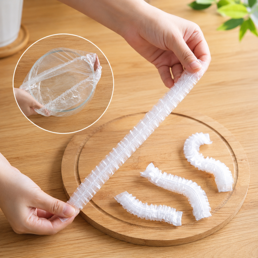 100 Adet Şeffaf Streç Bone Kapak - Görsel 2