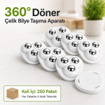 3 Bilyeli Yapışkanlı Mini Döner Tekerlek