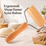 Ergonomik Ahşap Hamur Açma Rulosu