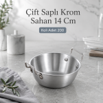 Çift Saplı Krom Sahan 14 Cm
